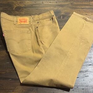 Levi's 541 Khaki/Tan Straight-Leg Jeans-Size:  38x36